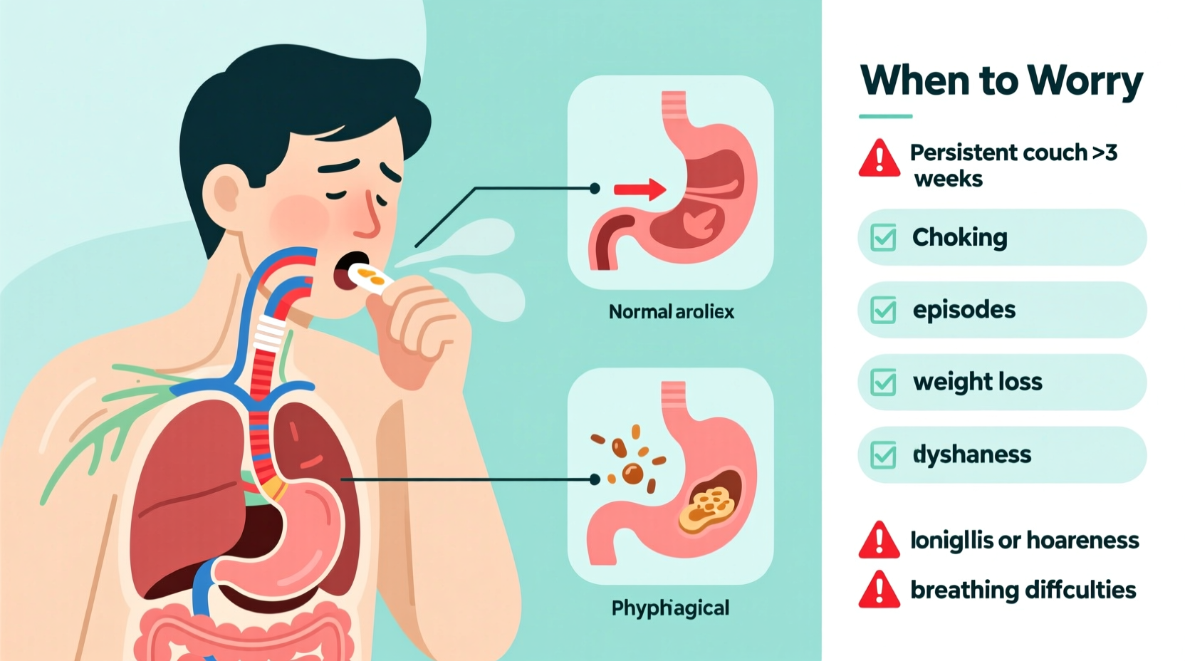 coughing after eating causes treatment and when to worry