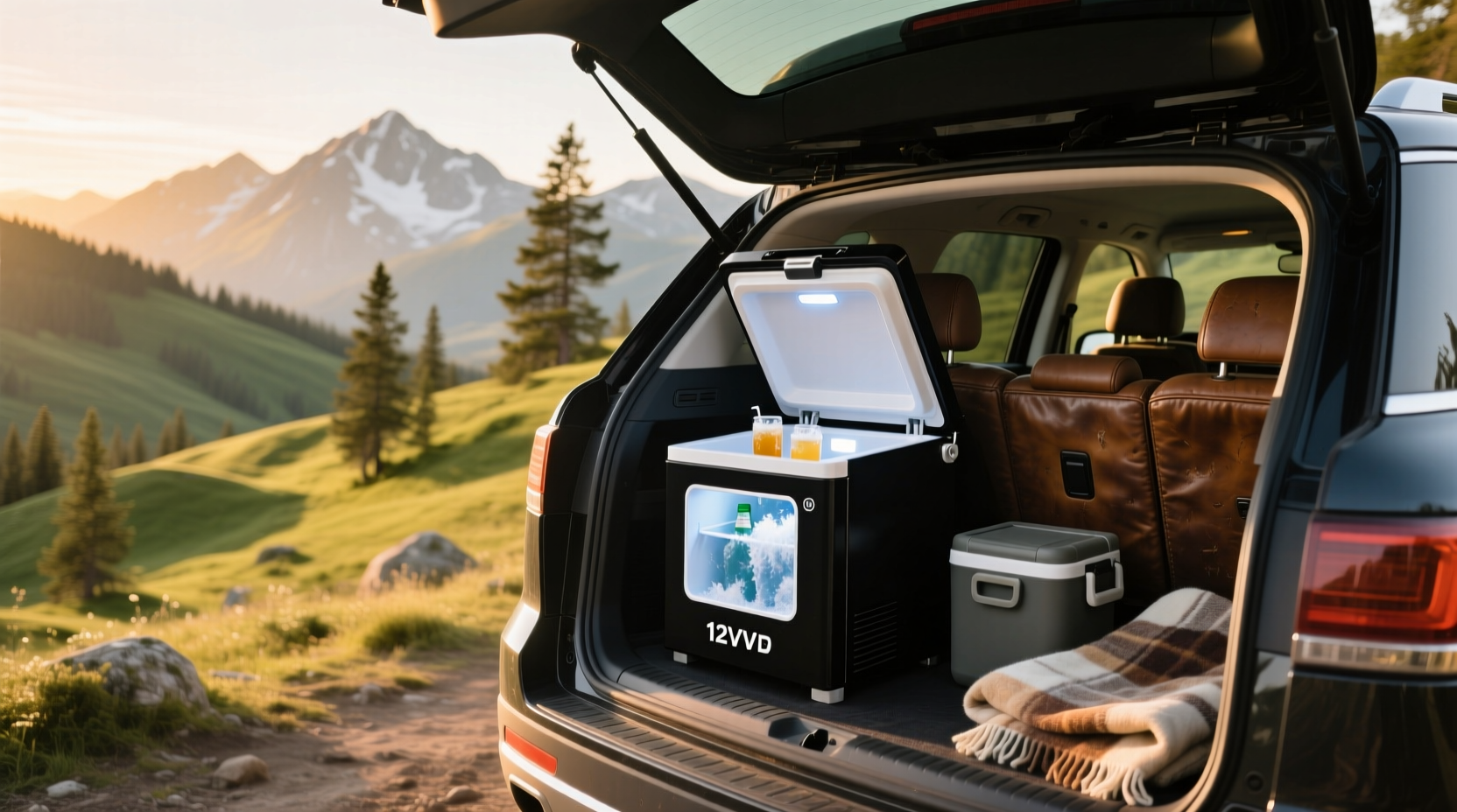 Can a 12V fridge run in a car? How long will it last on battery?
