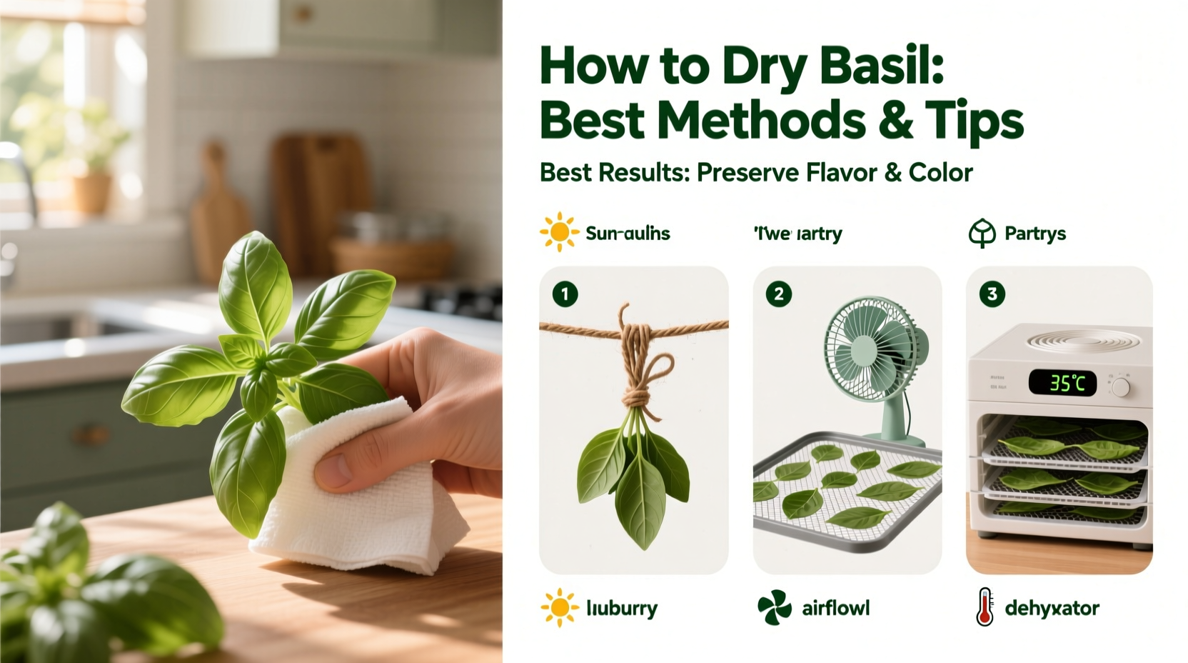 how do i dry out basil