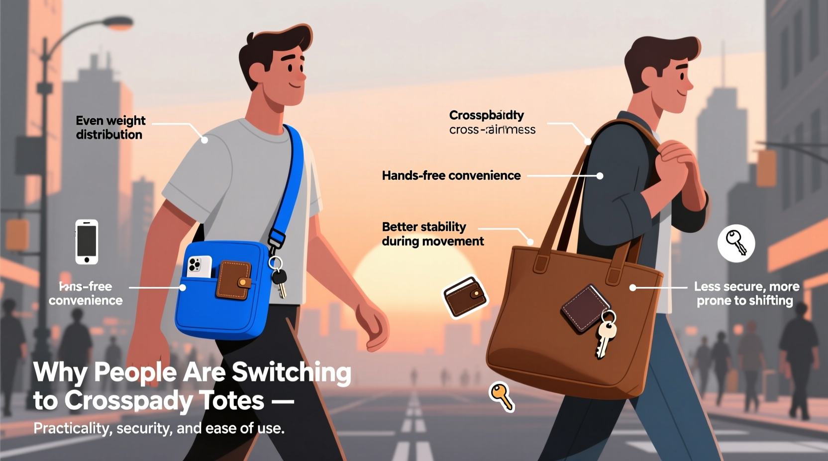 is a crossbody tote really more practical than a shoulder tote why are people switching 2