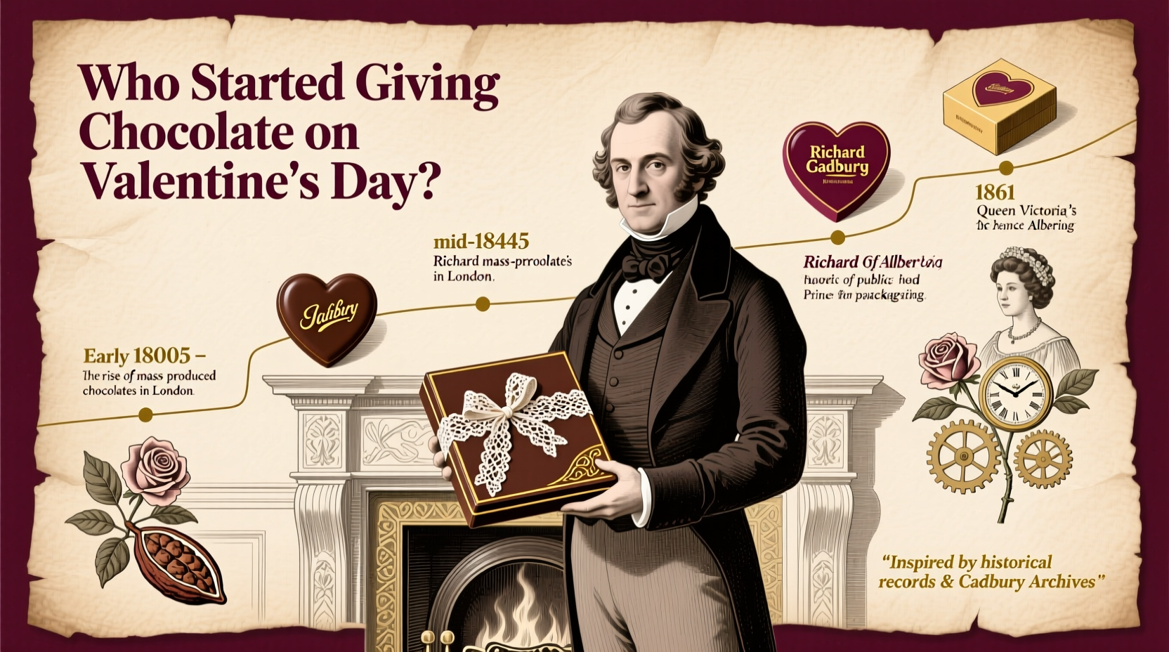 who started giving chocolate on valentines day