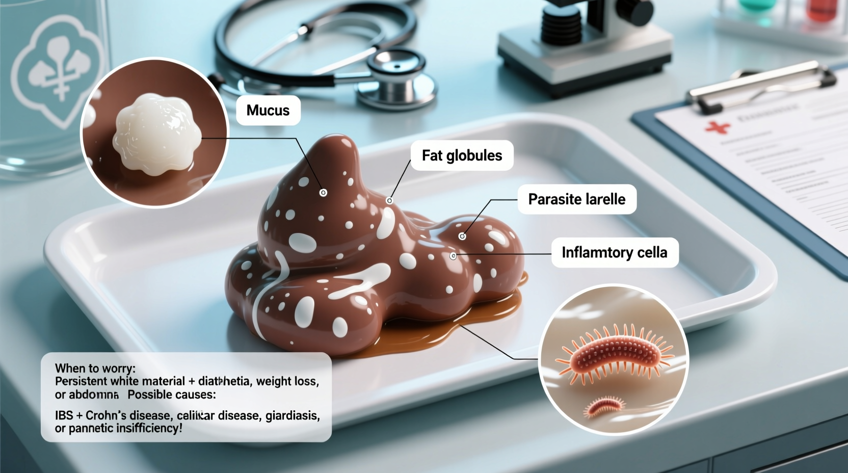 white stuff in poop causes when to worry and what it means