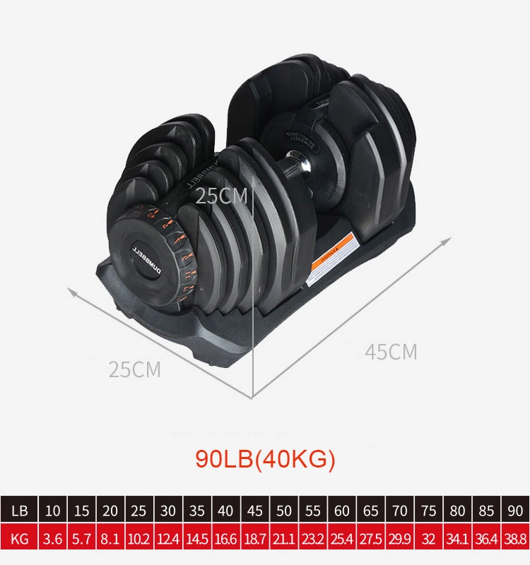 24kg 40kg adjustable weights dumbbell set