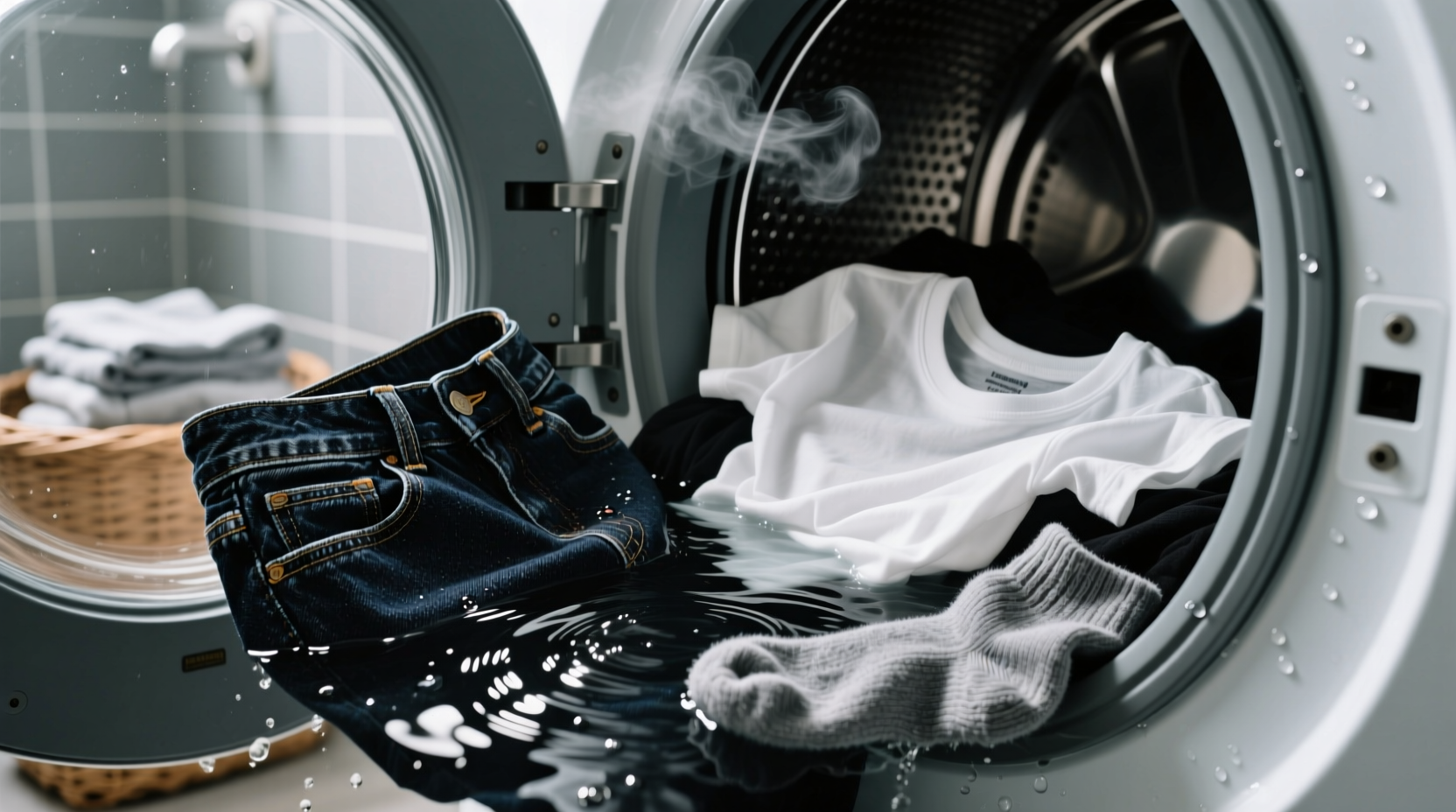can you wash black and white clothes together