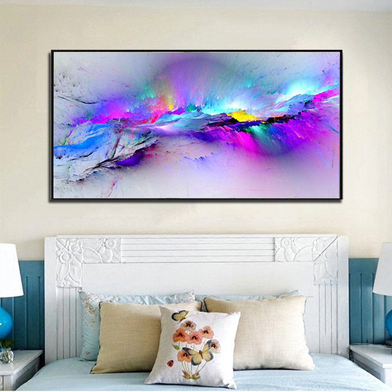 Poster Colorful Clouds Abstract Art Mural Living Room Art Picture Printing Decorative Painting