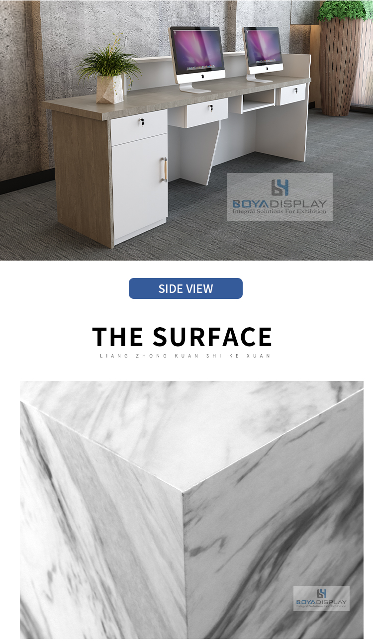 Simple type marble reception desk salon reception office desk front table
