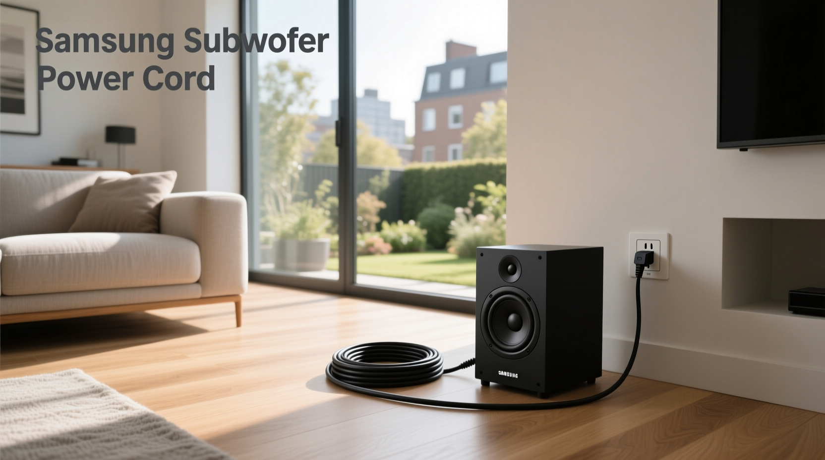 Samsung Subwoofer Power Cord & One Clear Cable Guide