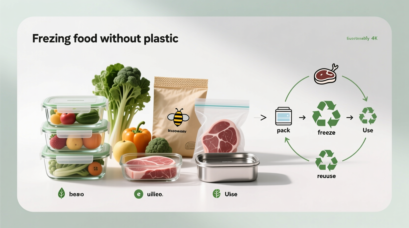 how freeze food without plastic