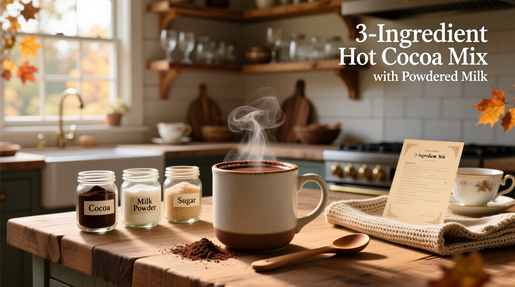 3 ingredient hot cocoa mix with powdered milk