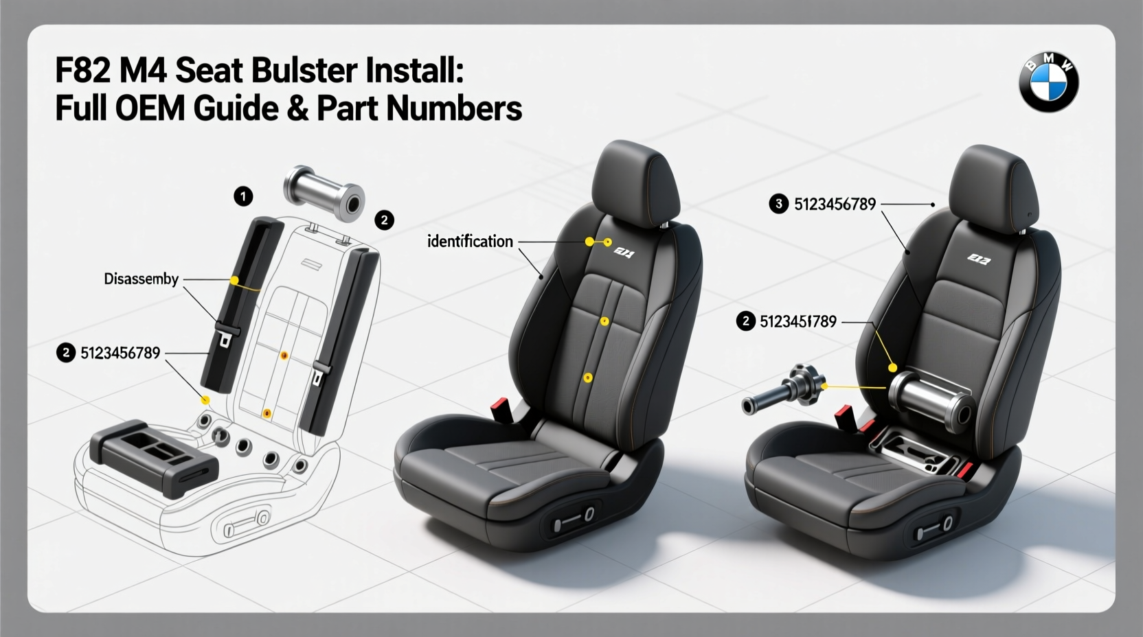 f82 m4 seat bolster install