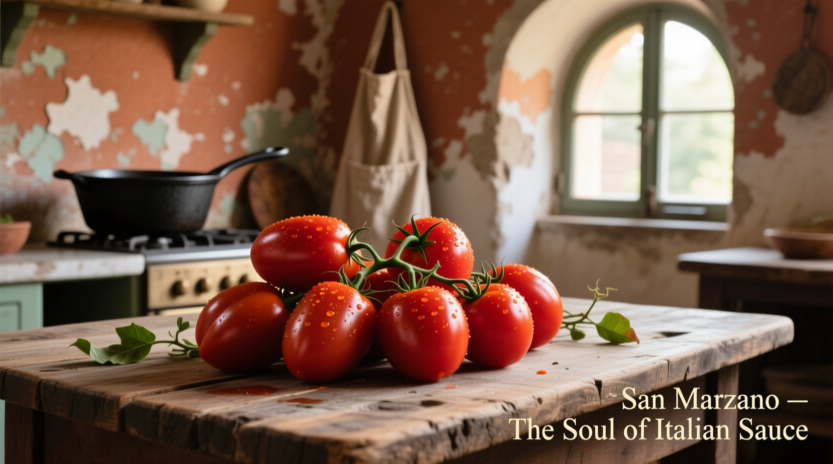 Fresh San Marzano tomatoes for authentic Italian sauce