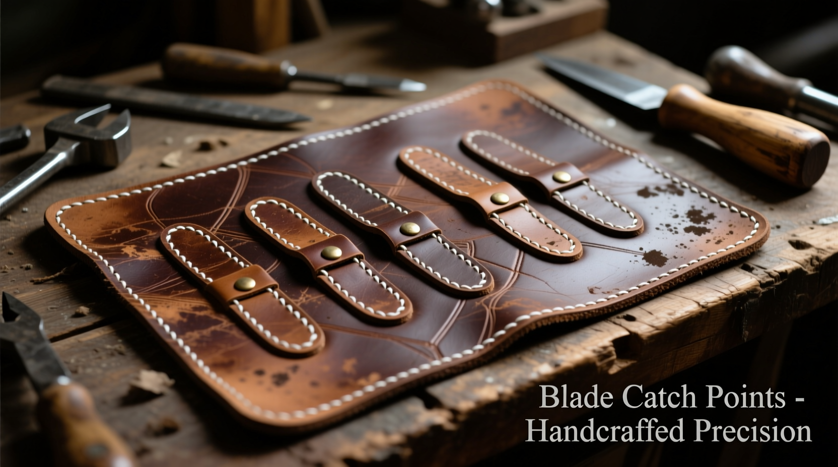 Worn crafting mat showing blade catch points