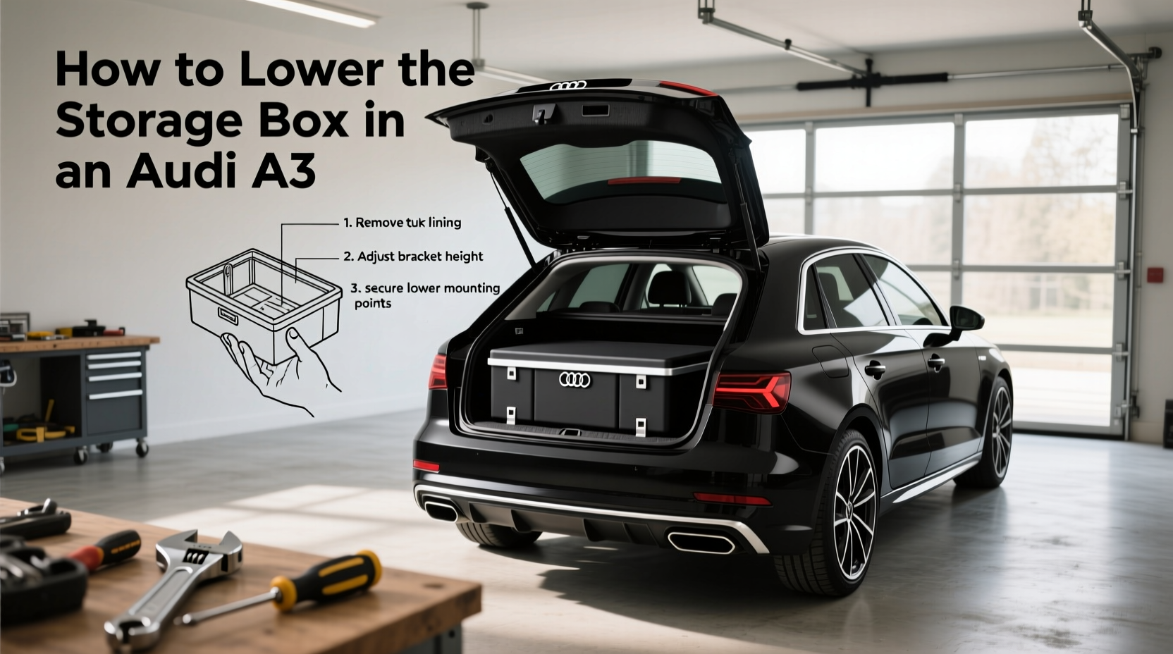 storage box audi a3,How to lower storage box in Audi A3? buying guide