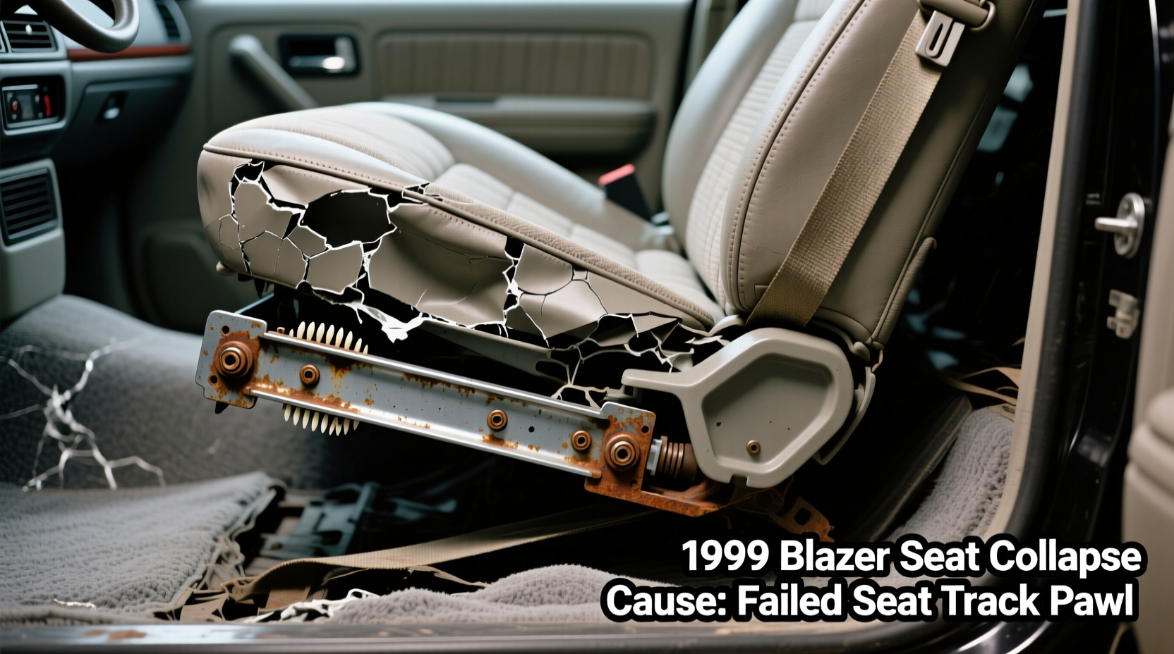 1999 blazer seat collapse cause