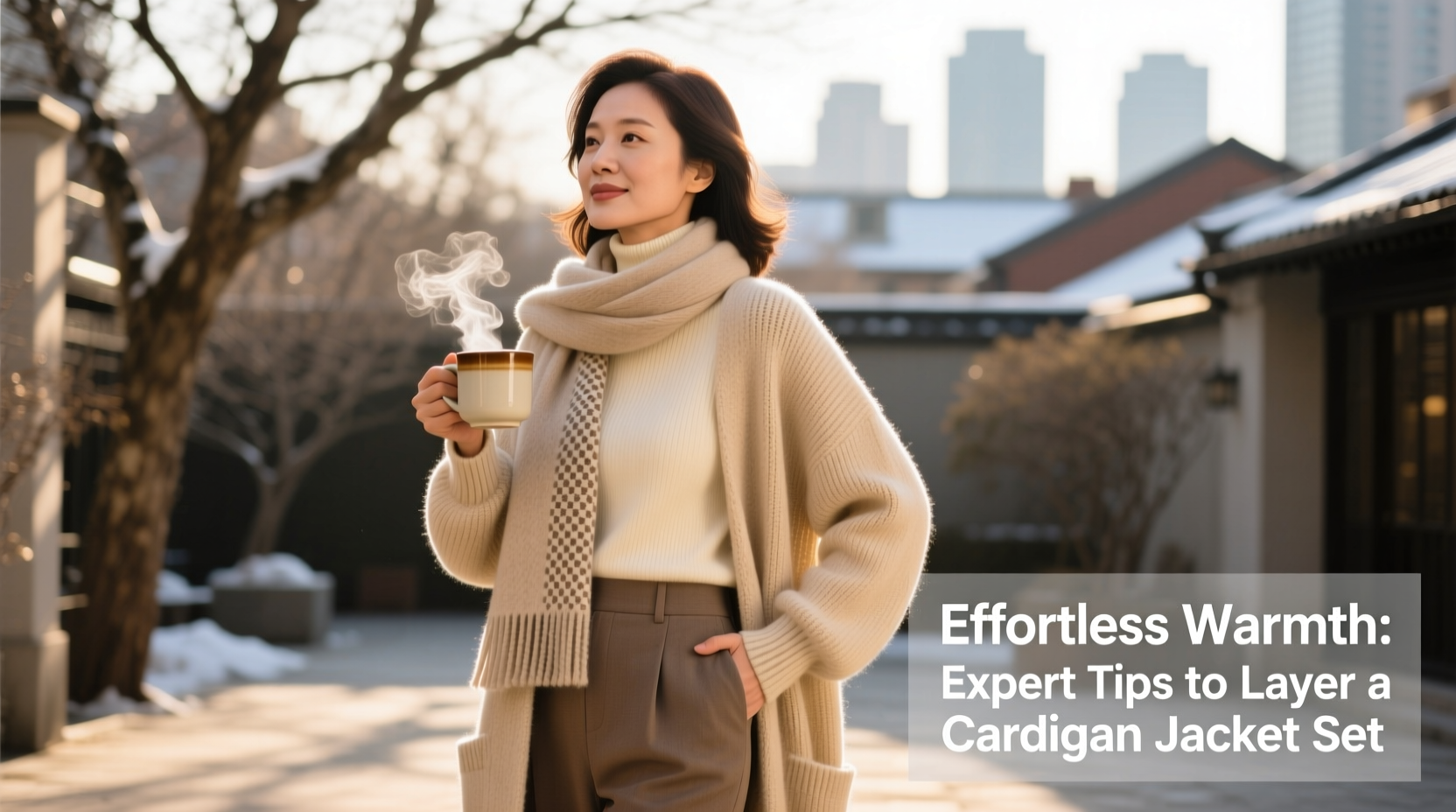 effortless warmth expert tips to layer a cardigan jacket set for cold weather comfort
