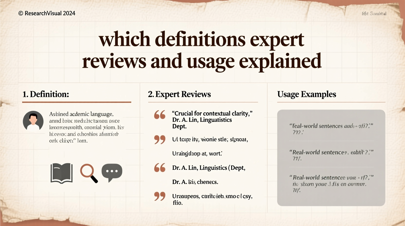 which definitions expert reviews and usage explained