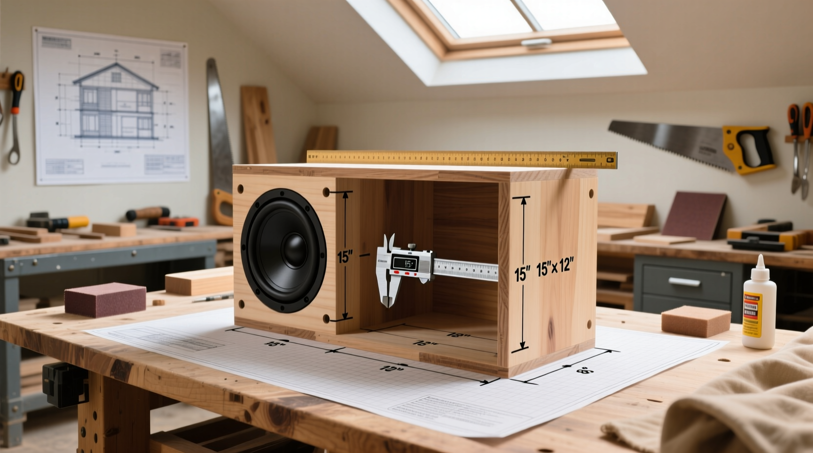 15 inch sub box sizing surface area guide