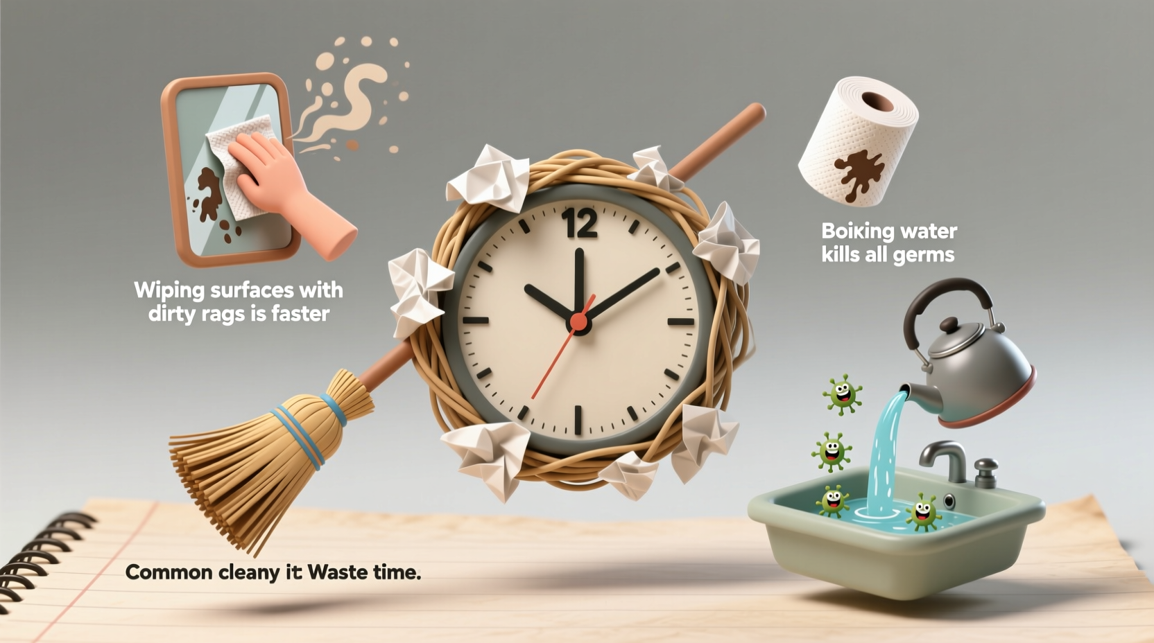 cleaning myths wasting time