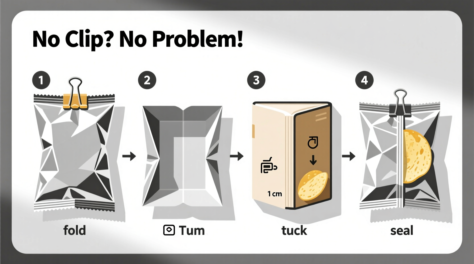 How to Fold Potato Chip Bag Without Clip: 3 Proven Methods