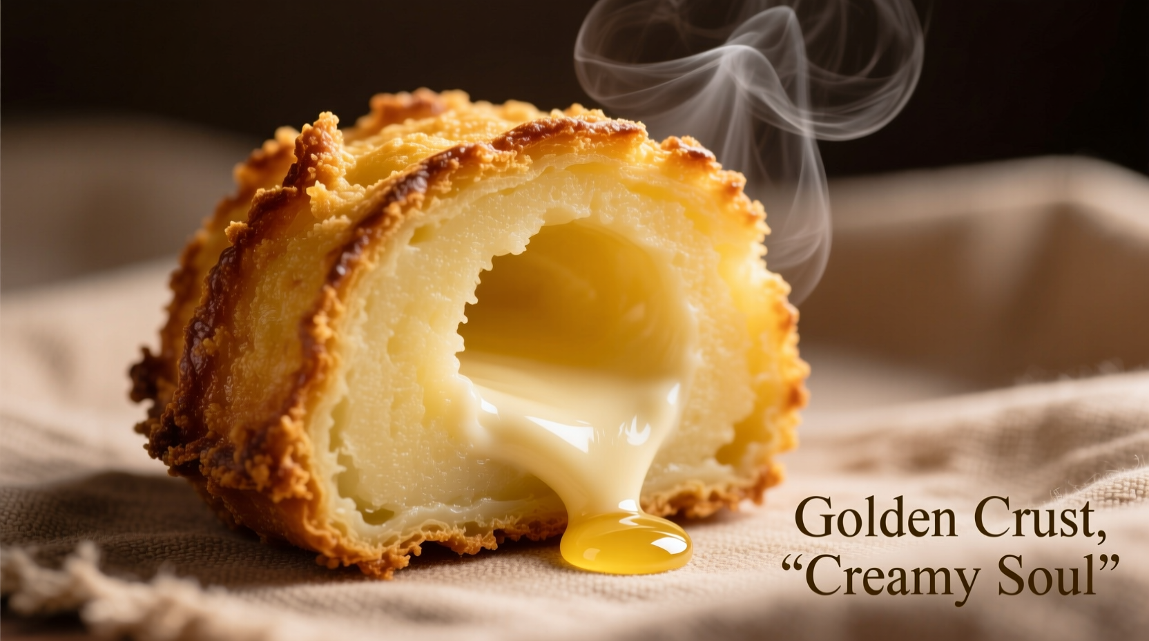 Golden potato fondant with crispy edges and creamy interior