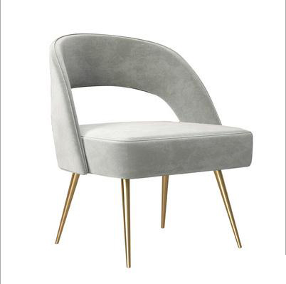 Reclining fabric dining armless chair italian design