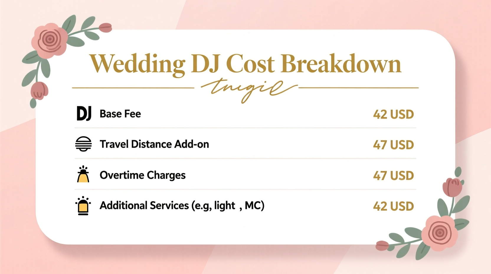 how much dj for wedding