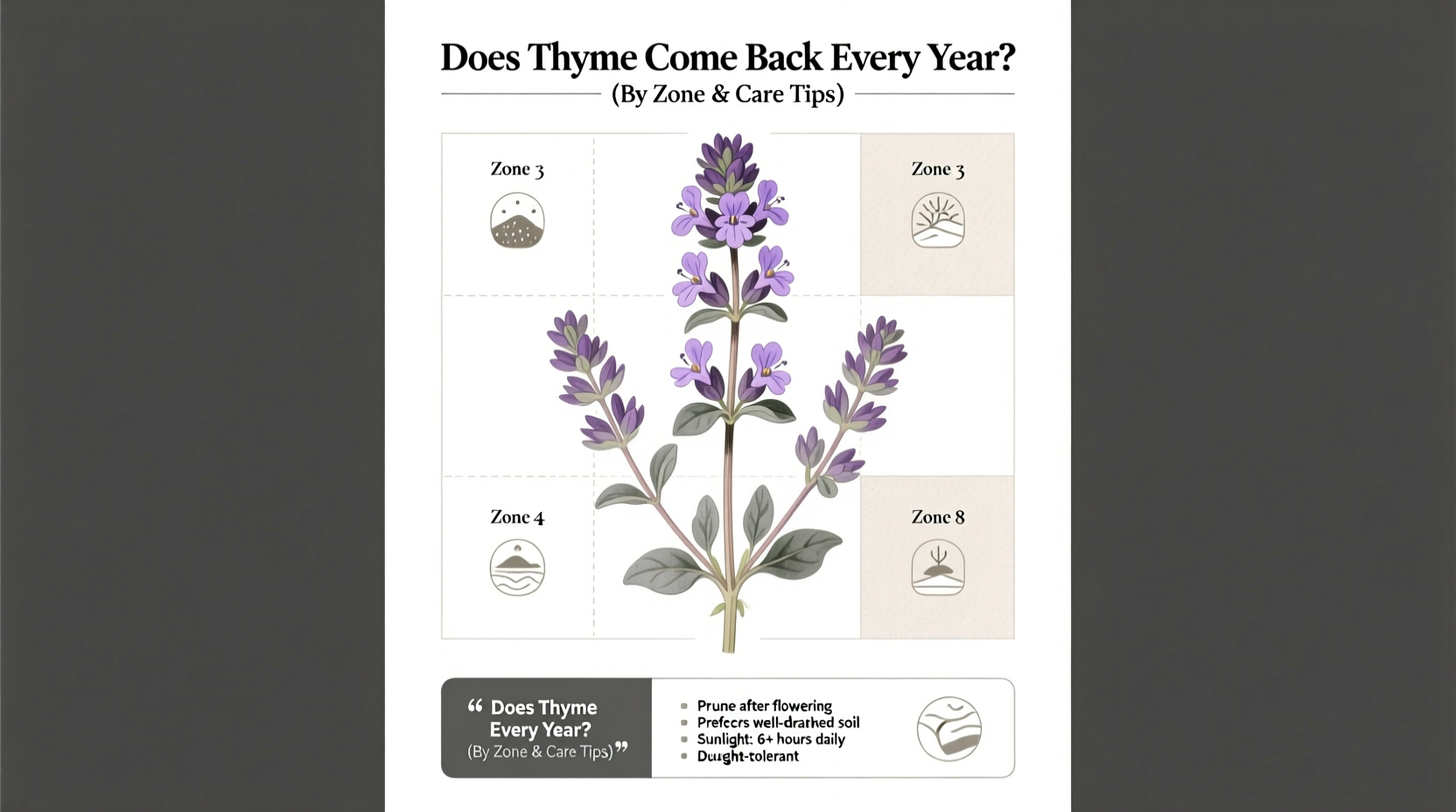 does thyme come back every year