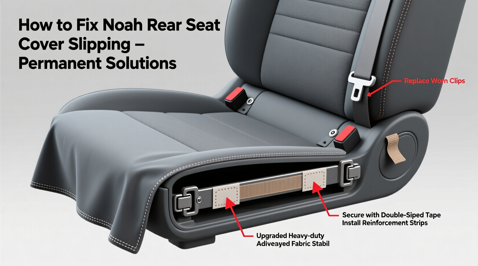 noah rear seat cover slipping fix
