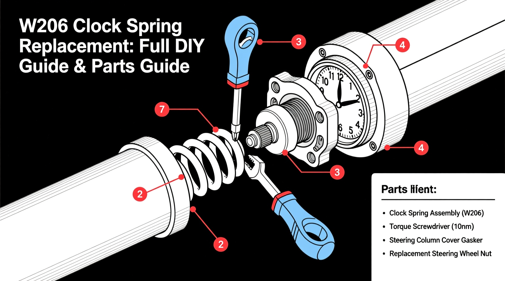 w204 clock spring replacement