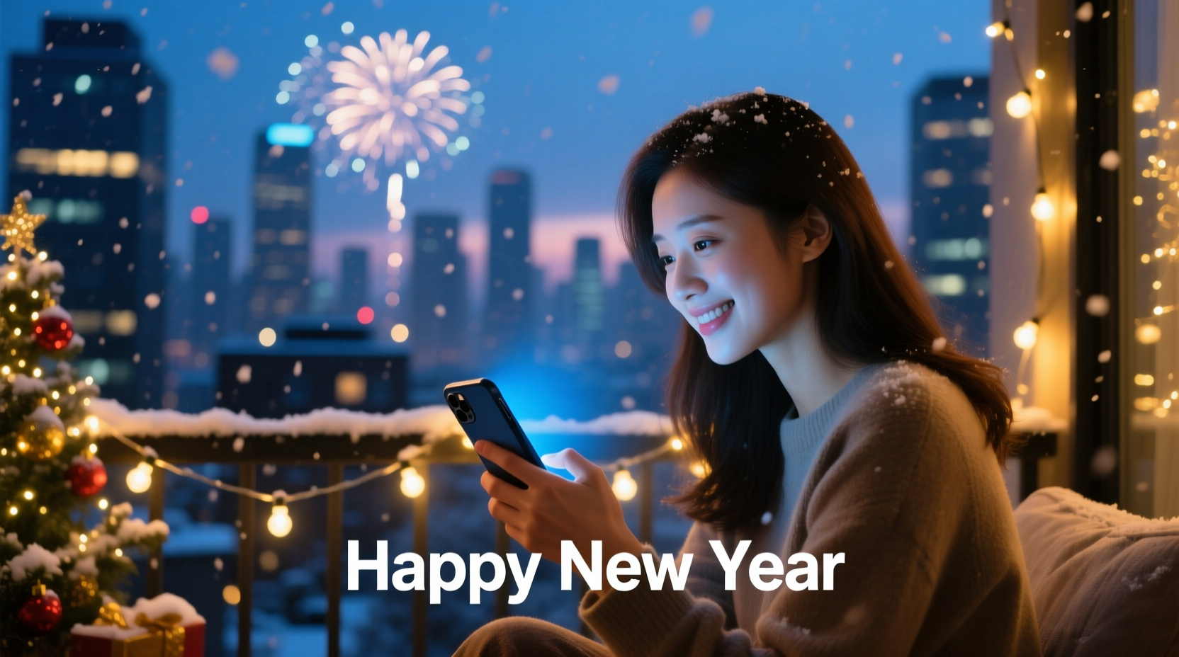 when a guy texts you happy new year