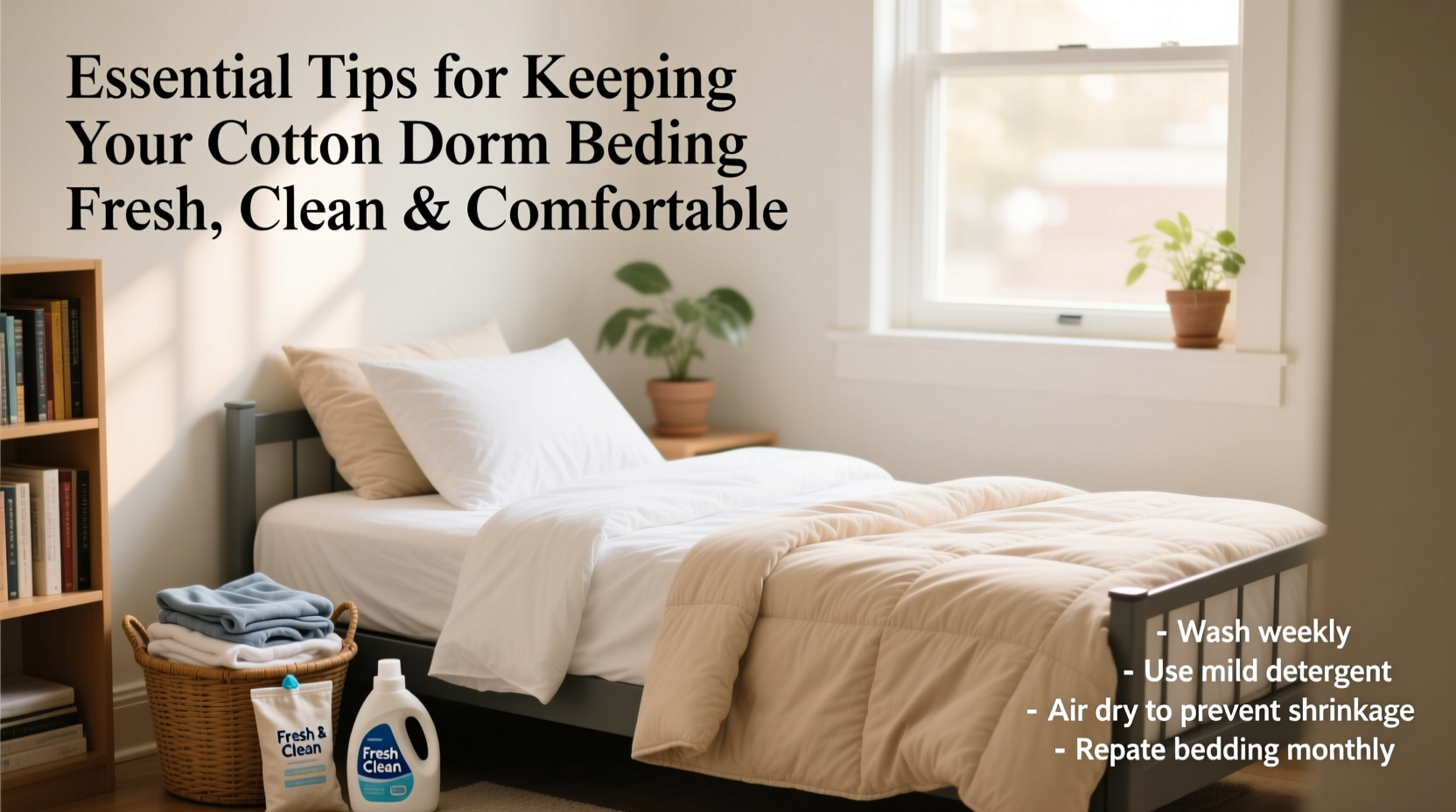 essential tips for keeping your cotton dorm bedding fresh clean and comfortable