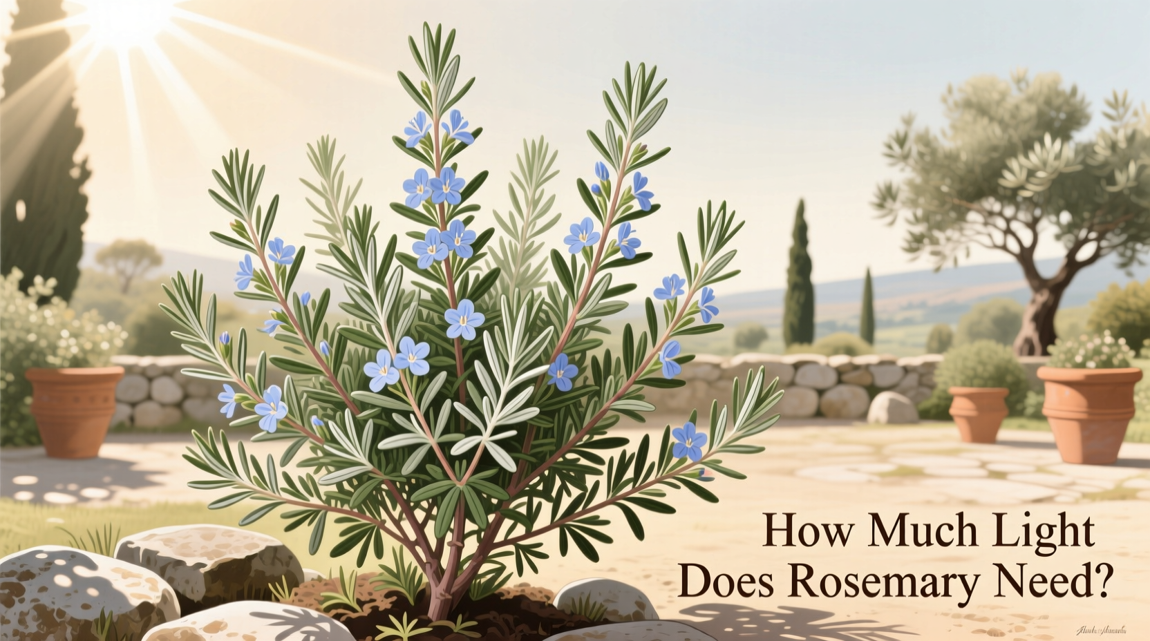 how much light does rosemary need