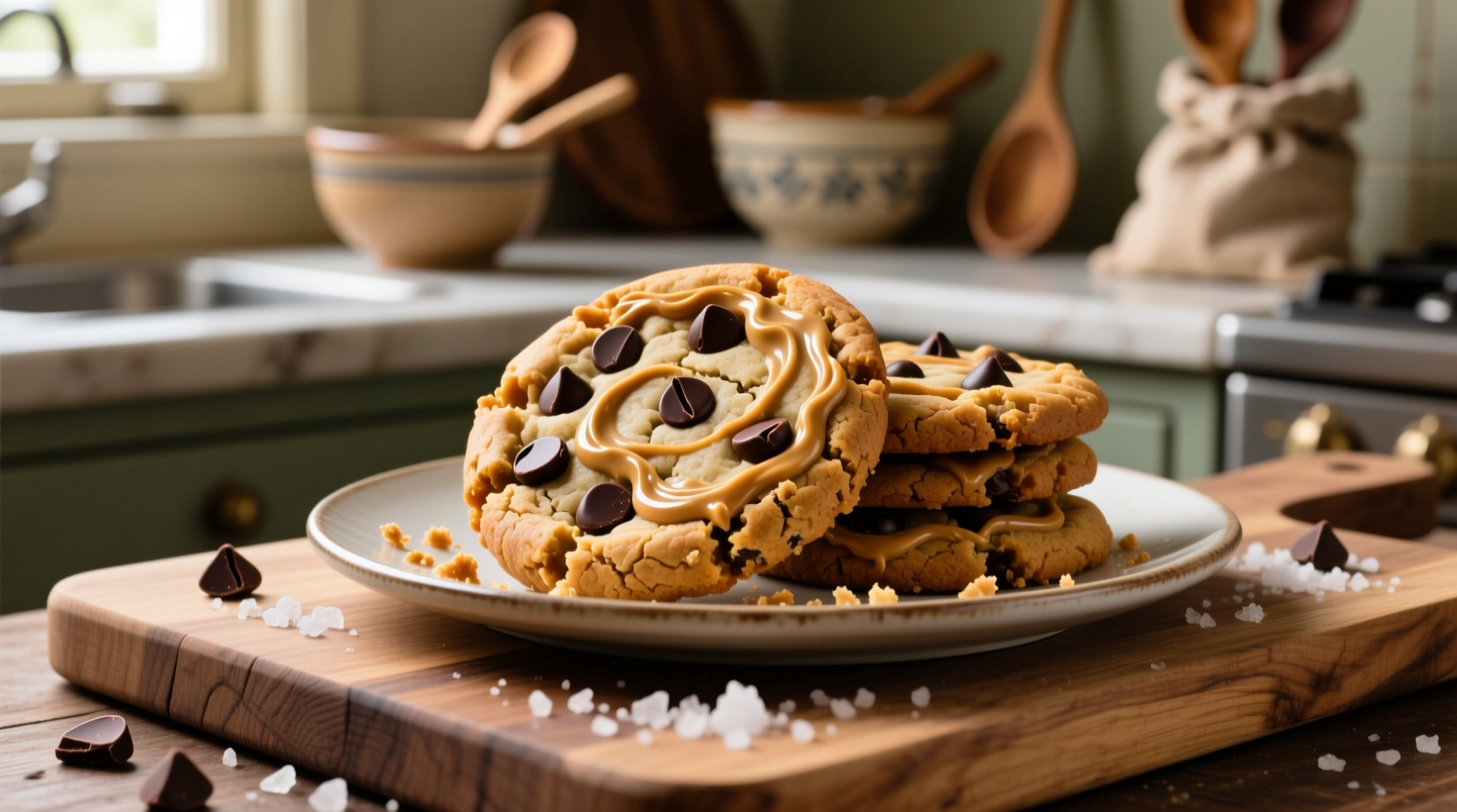 Gluten Free Chocolate Chip Peanut Butter Cookies Recipe (No Grit, No Spread)