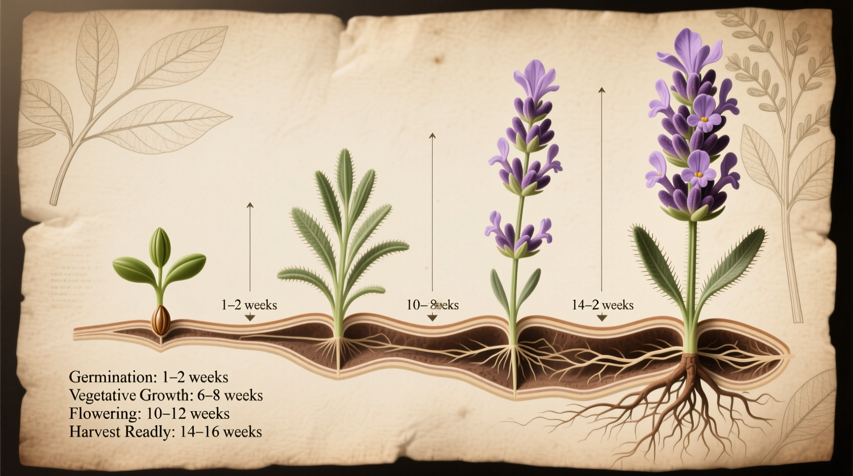 how long do lavender take to grow