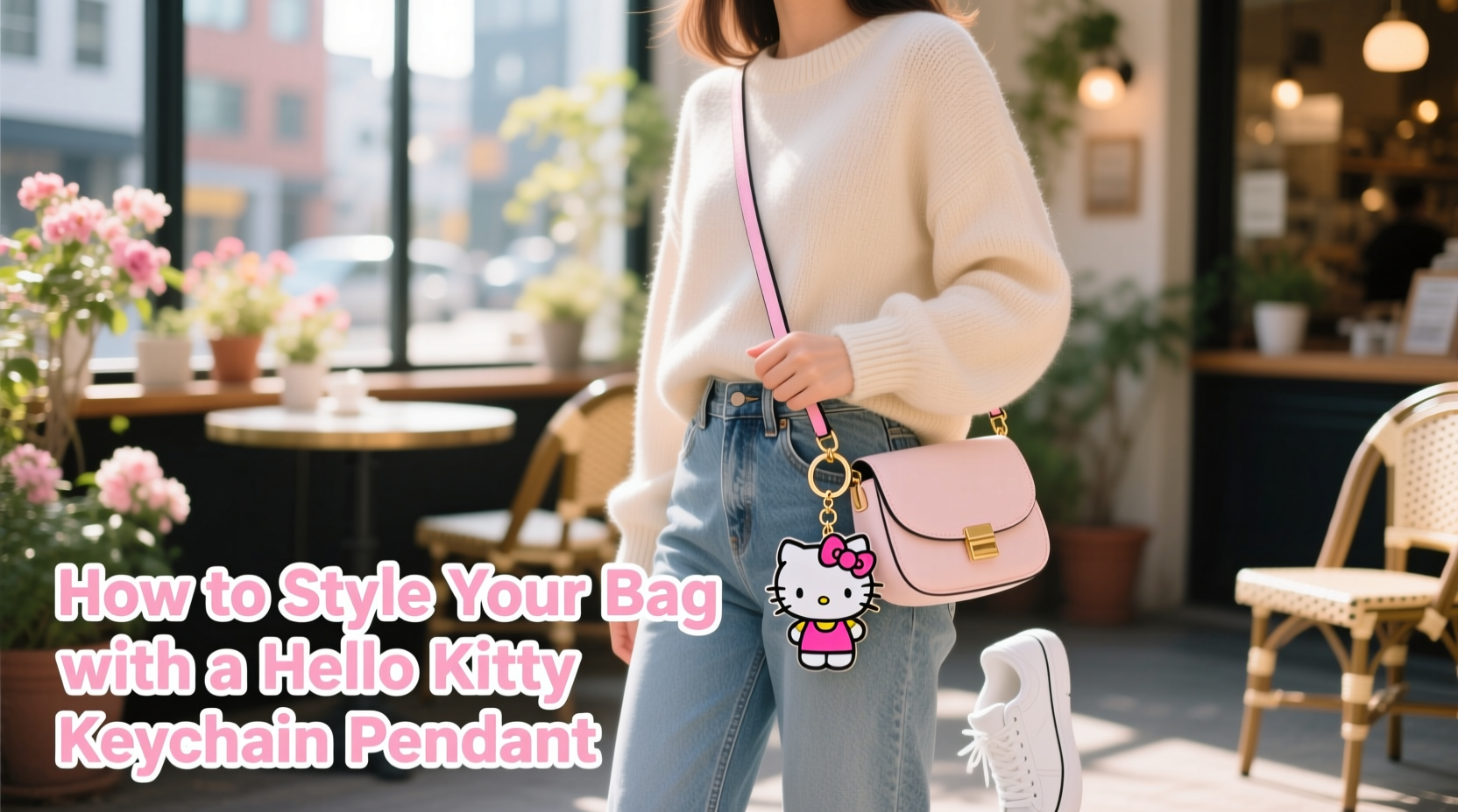 charming and fun how to style your bag with a hello kitty keychain pendant for unique everyday flair