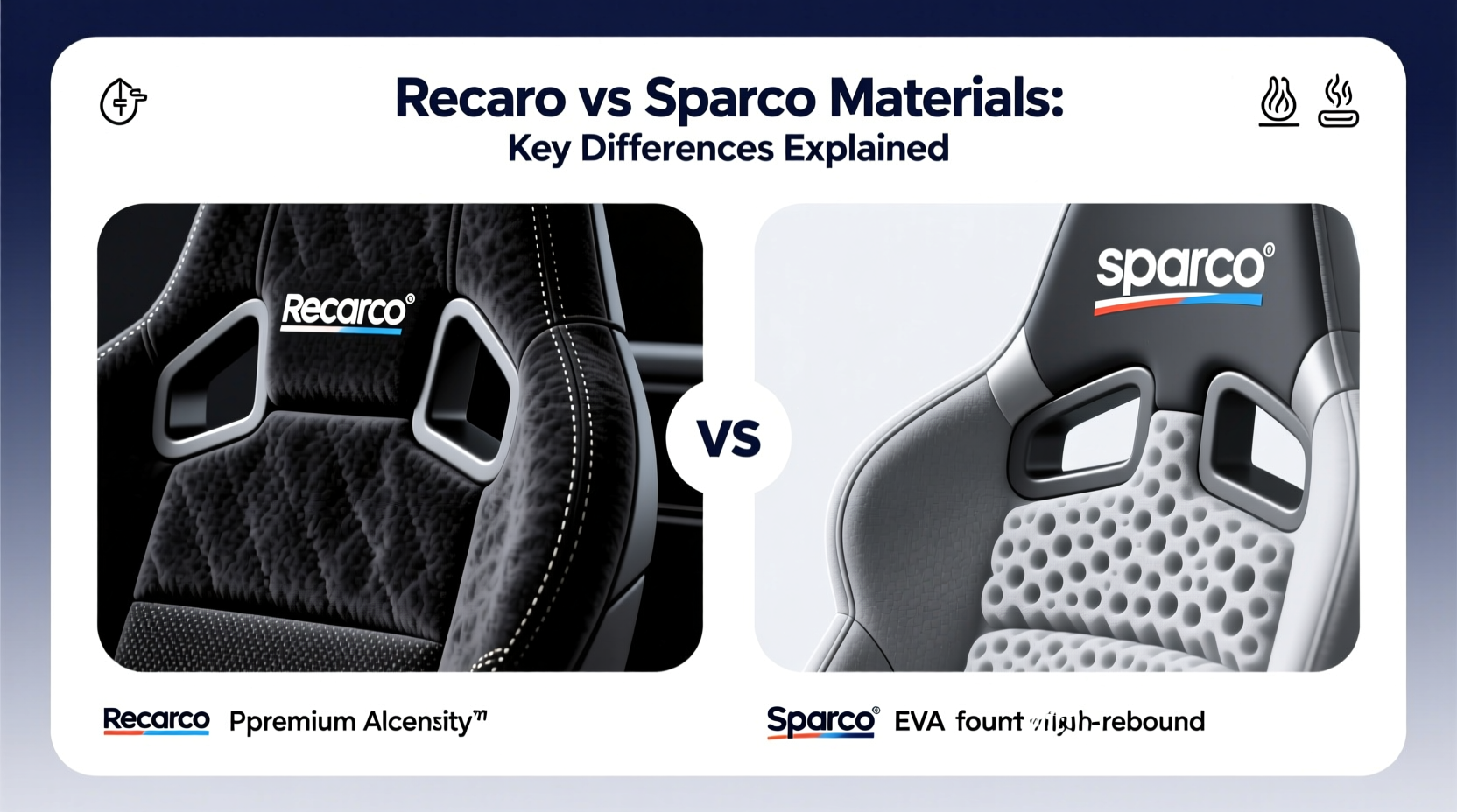 recaro vs sparco materials