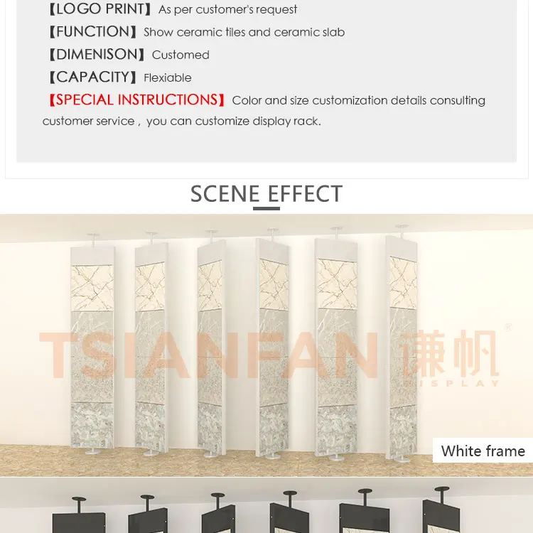 Marble Frame Desktop Acrylic Box Quartz Stone Sample Rack Tile Slide Cassette Free Stand Over Top Tile Display