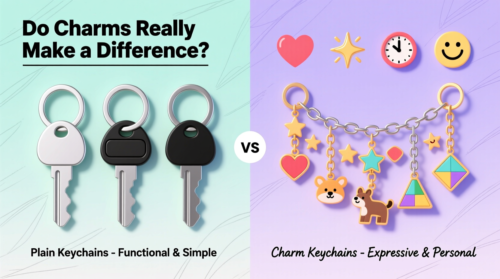 charm keychains vs plain keychains do charms really make a difference or is it just hype