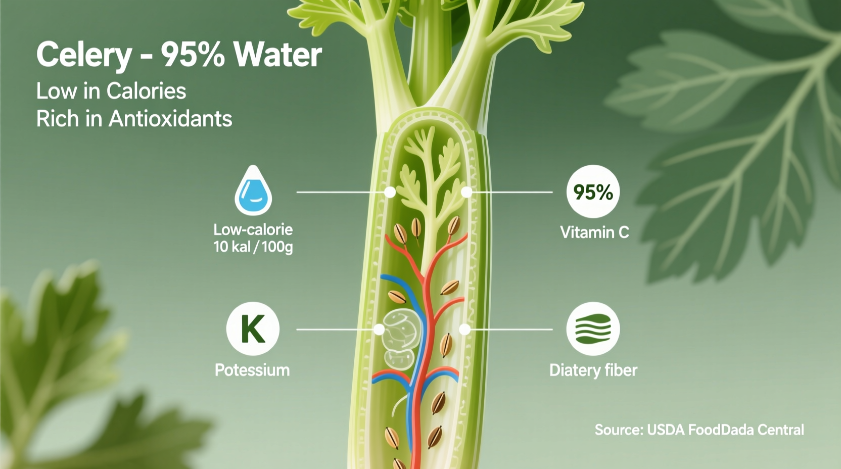 Celery Dietary Facts: Nutrition, Benefits & Science-Backed Uses