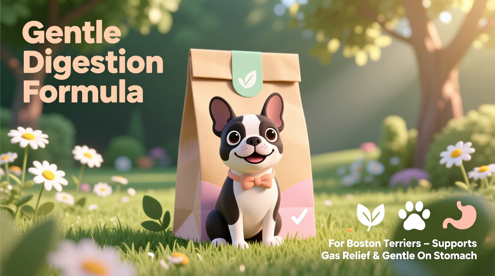 affordable and gentle dog food for boston terriers with gas relief