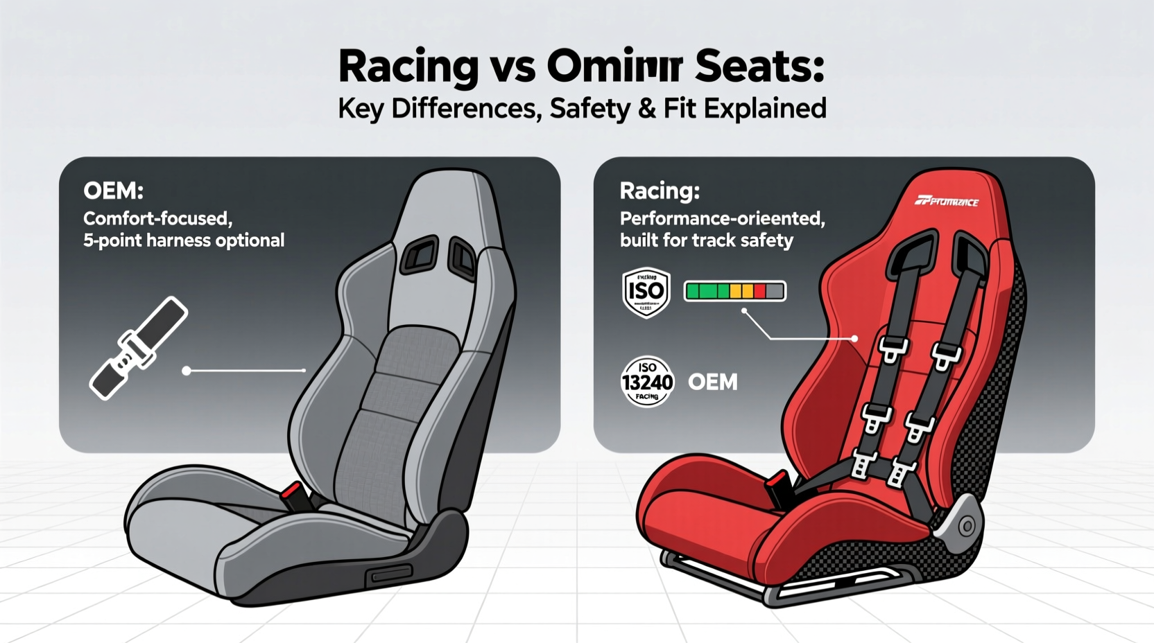 Racing vs OEM Seats: Key Differences, Safety & Fit Explained
