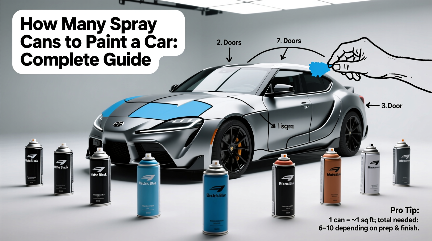 how many spray cans to paint a car