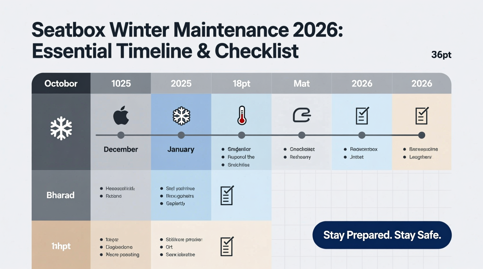 Seatbox Winter Maintenance 2026: Essential Timeline & Checklist