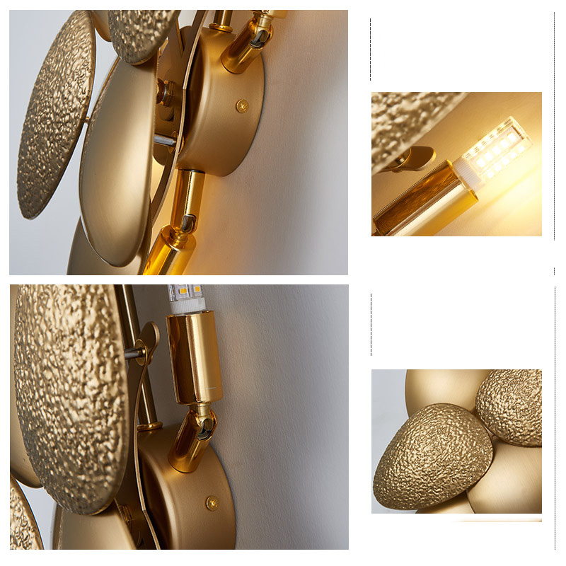 new decor Mounted bedroom modern hotel design gold nordic style indoor classic wall lamp light
