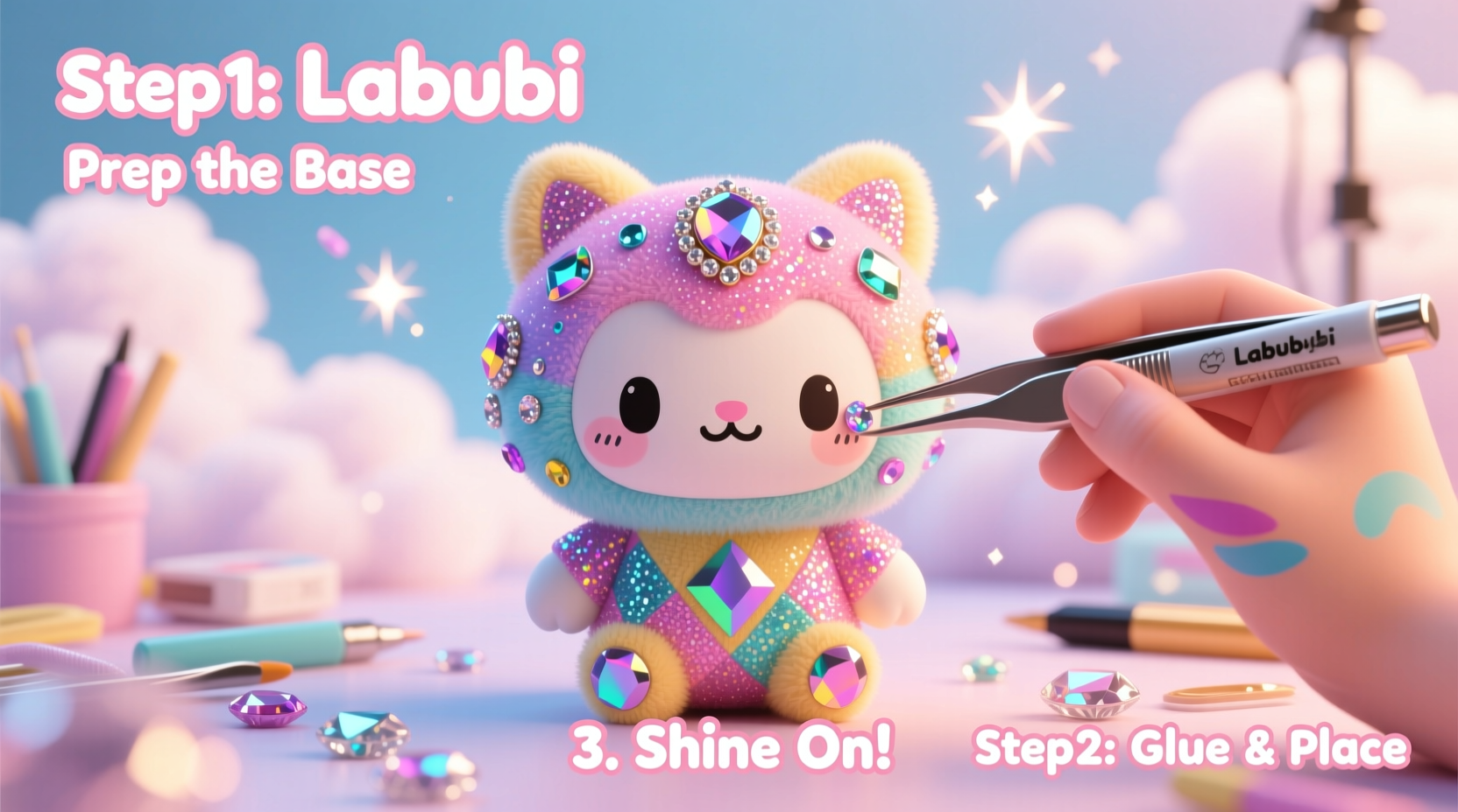 how to bedazzle a labubu
