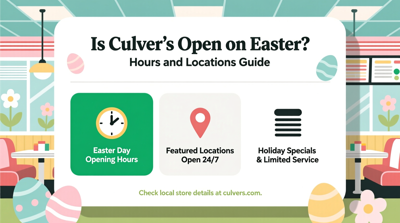 is culvers open easter