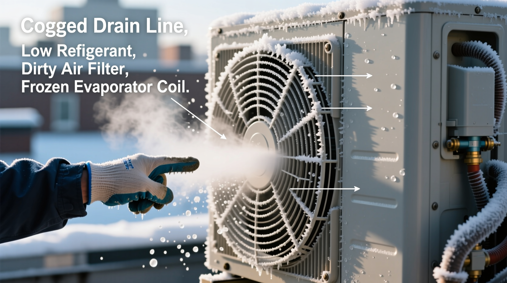 ac unit spitting ice reasons quick fixes
