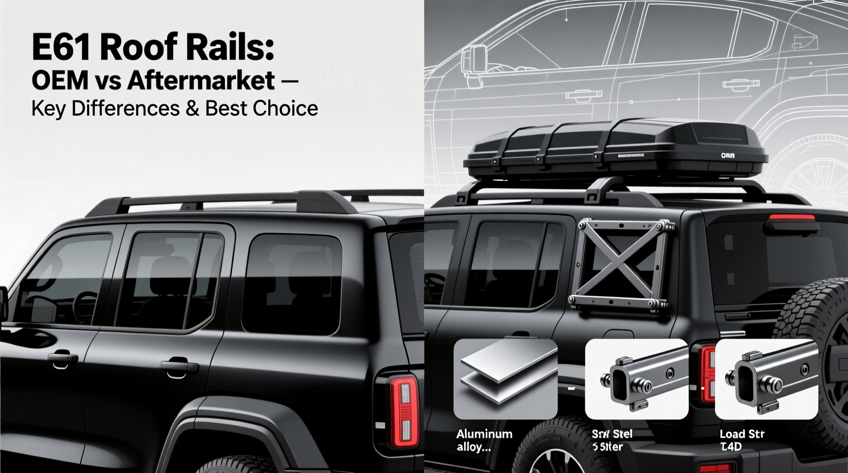 e61 roof rails oem vs aftermarket
