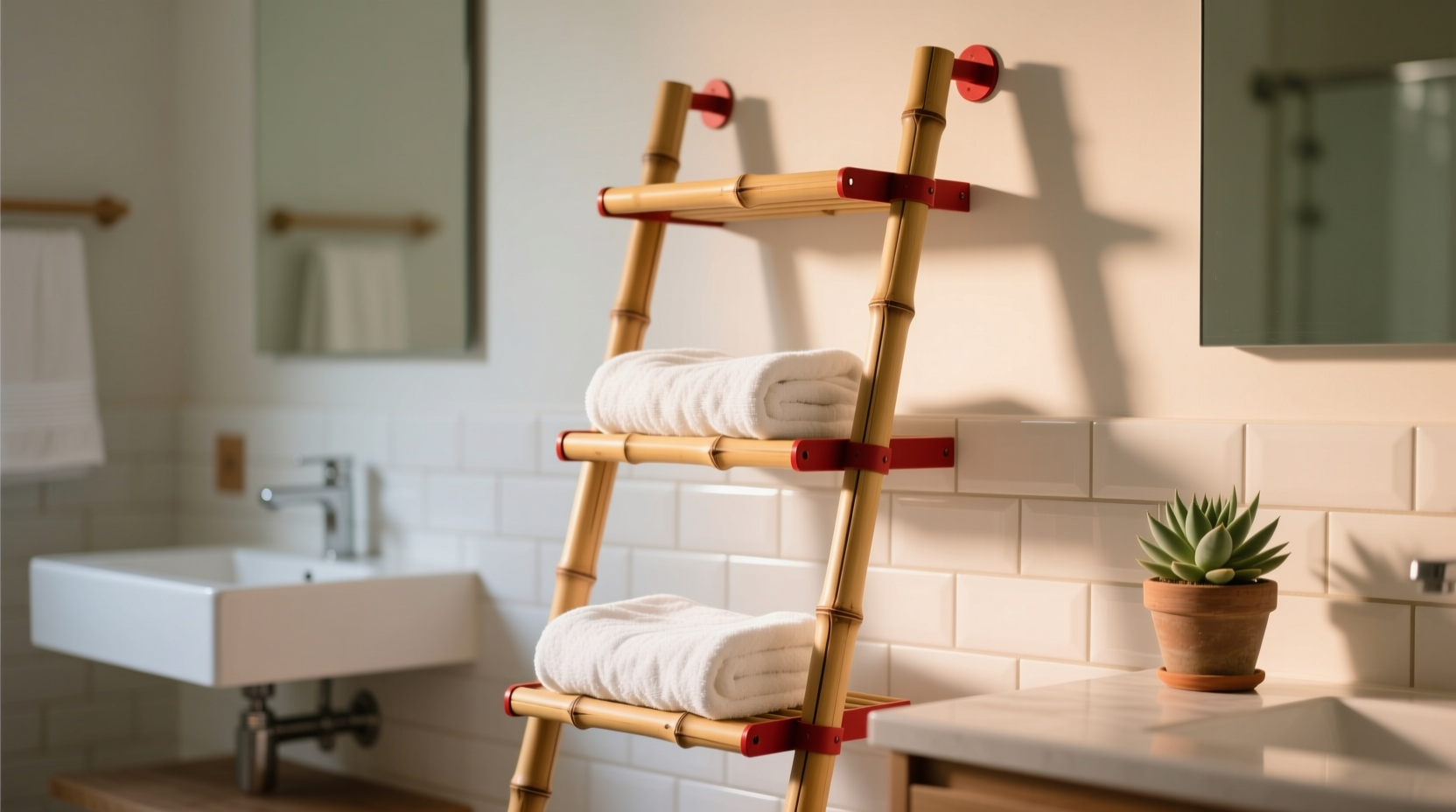 diy towel ladder in redbook