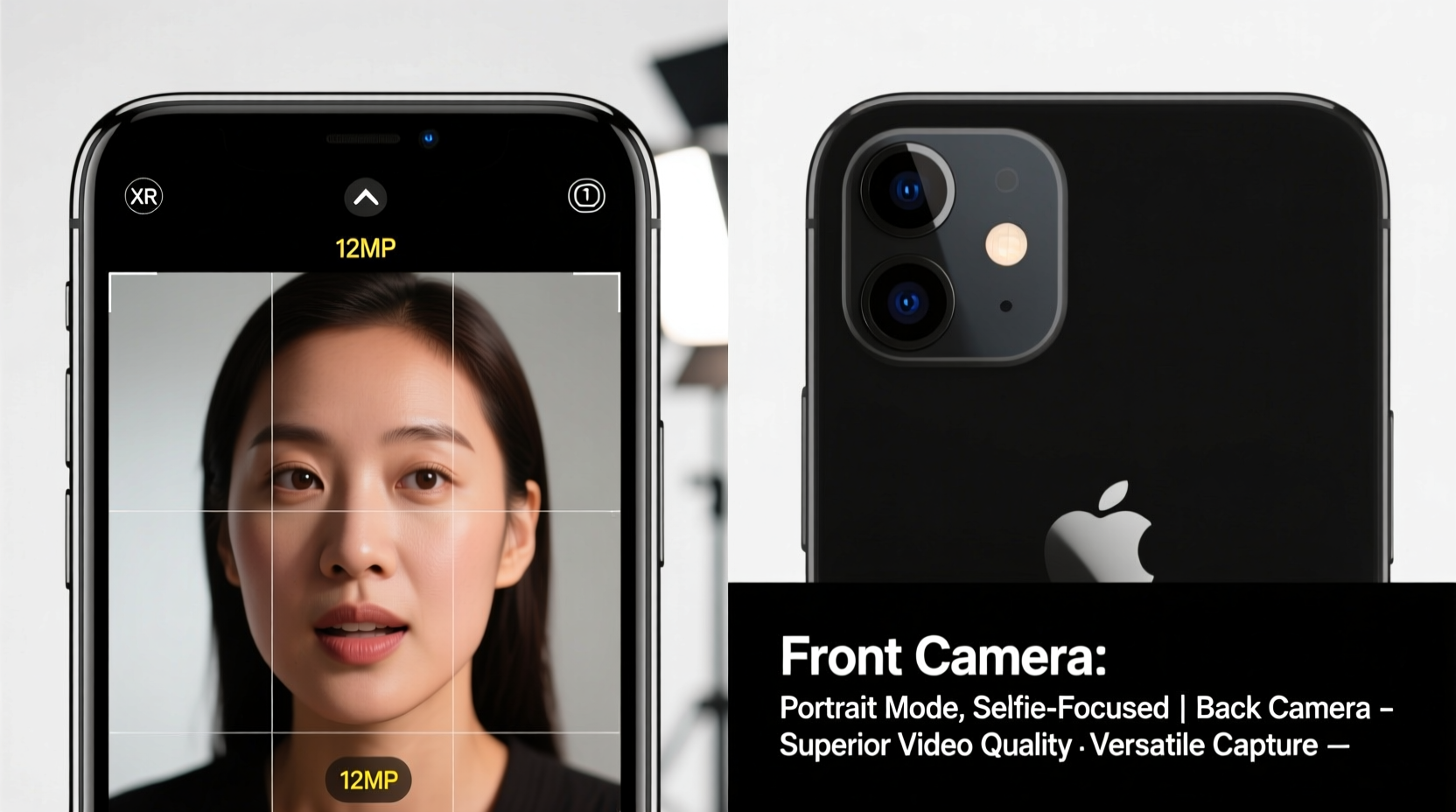 iphone xr front camera or back camera for videos which ones better